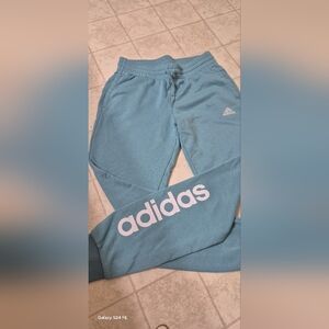 Adidas Ladies Teal Joggers with Logo